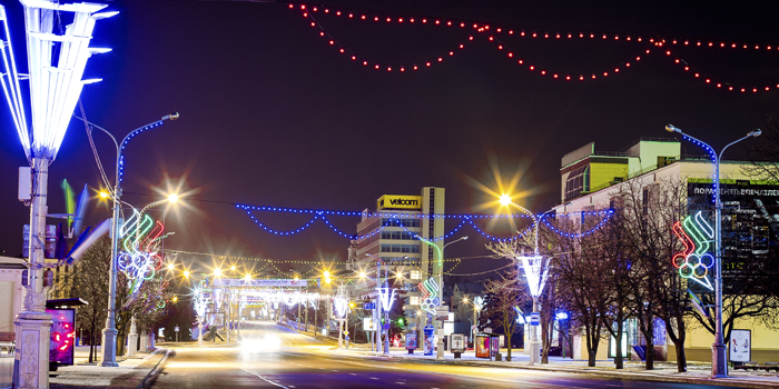 Световые перетяжки, проспект Победителей